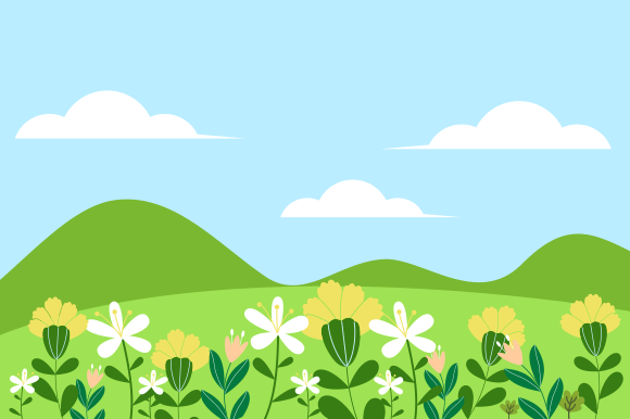 Download Natural Background with Flowers Vector - Natural background Collection