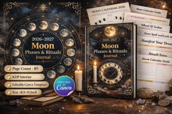 Download Moon Phases &amp; Rituals Journal 26 &amp; 2027 - 2027 Collection