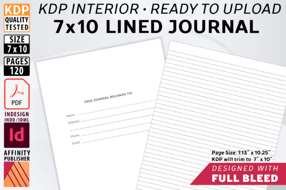 Download 7 X 10 Lined Journal with Bleed - Premium Resources