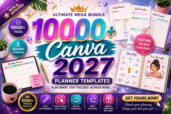 Download 10000+ Premium Canva Templates KDP 2027 - 2027 Collection