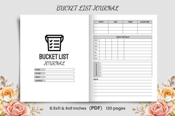 Download Bucket List Journal for Kdp Interior - Bucket list journal Collection