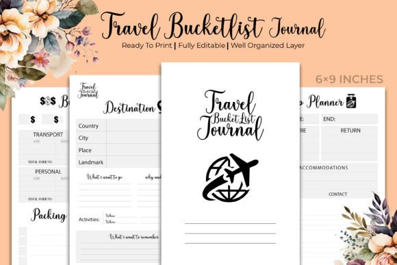Download Travel Bucket List Journal Kdp Interior - Bucket list journal Collection