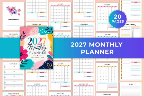 Download 2027 Monthly Planner KDP - 2027 Collection